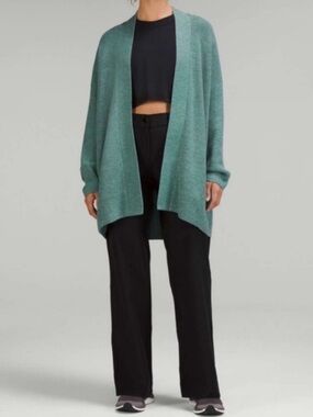 Lululemon Merino Wool-Blend Ribbed Long Wrap Sweater